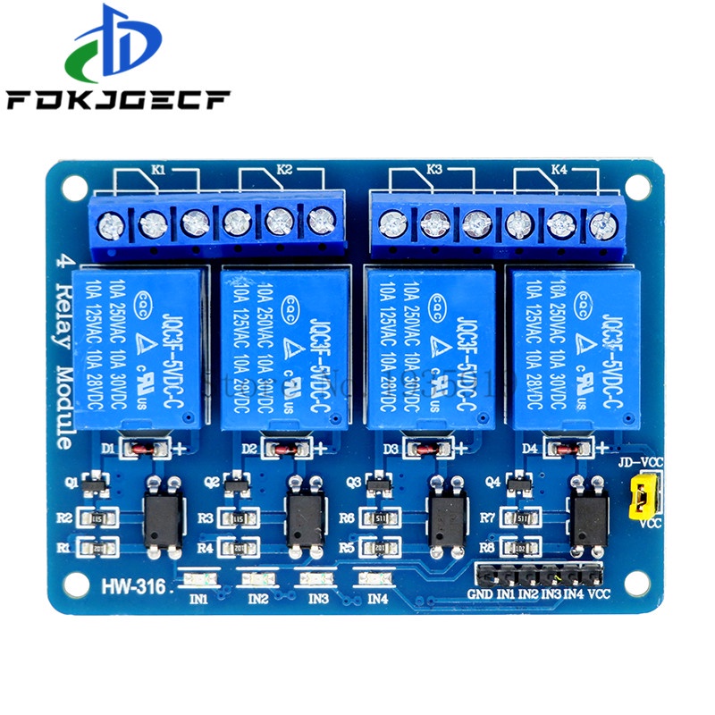 โมดูลรีเลย์ 5V 4 ช่อง สําหรับ Arduino ARM PIC AVR DSP Electronic 5V 4 Channel Relay 4 road 5V Relay 