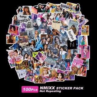 100 ชิ้น / เซต NMIXX สติกเกอร์ EXPERGO รูปภาพ สติกเกอร์ไดอารี่ กระเป๋าเดินทาง สติกเกอร์