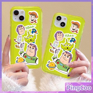 PingCoo - Case for iPhone 14 13 12 Pro 11 Pro Max XR TPU Soft Clear Jelly Airbag Case Cute Cartoon Camera Protection Shockproof Back Cover