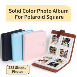 288 แผ่น อัลบั้มรูปภาพ สีพื้น สําหรับ For Instax Square Photo Book