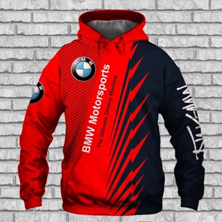 เสื้อกันหนาว มีฮู้ด พิมพ์ลาย BMW Motorsports 3D สําหรับวันเกิด ปีใหม่ 2023