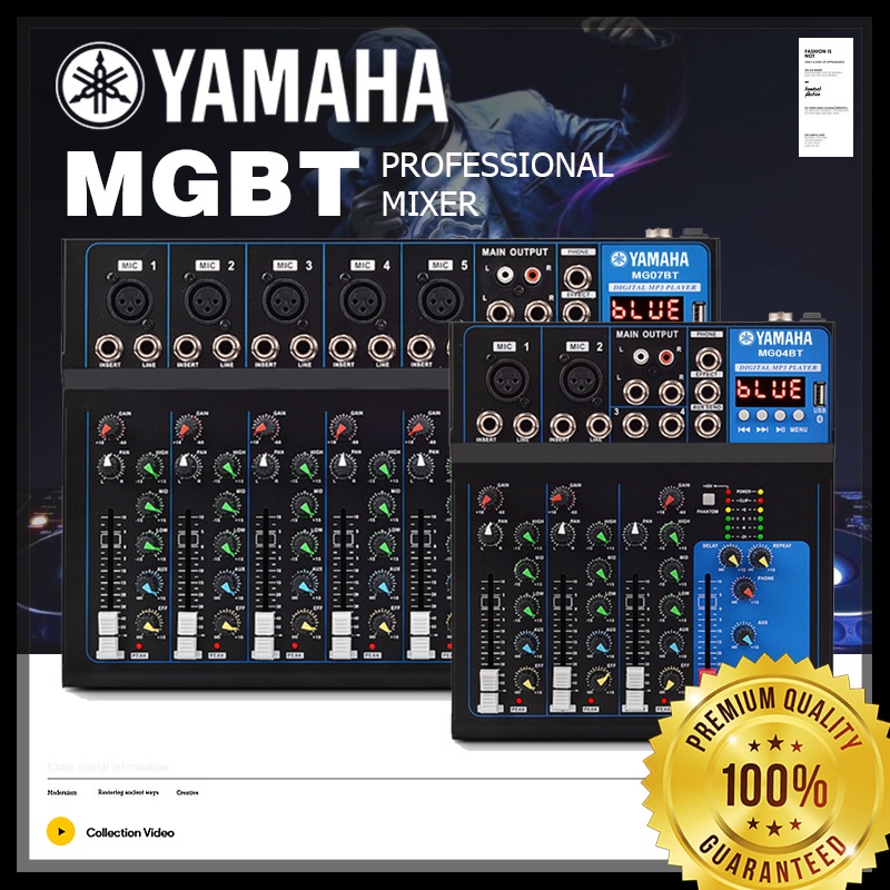 YAMAHA mg04bt มิกเซอร์ mixer เครื่องเสียง มิกเซอร์เอฟเฟค มิกซ์เซอร์ มิ๊กปรับเสียง มิคเซอร์ บลูทู ธ  USB