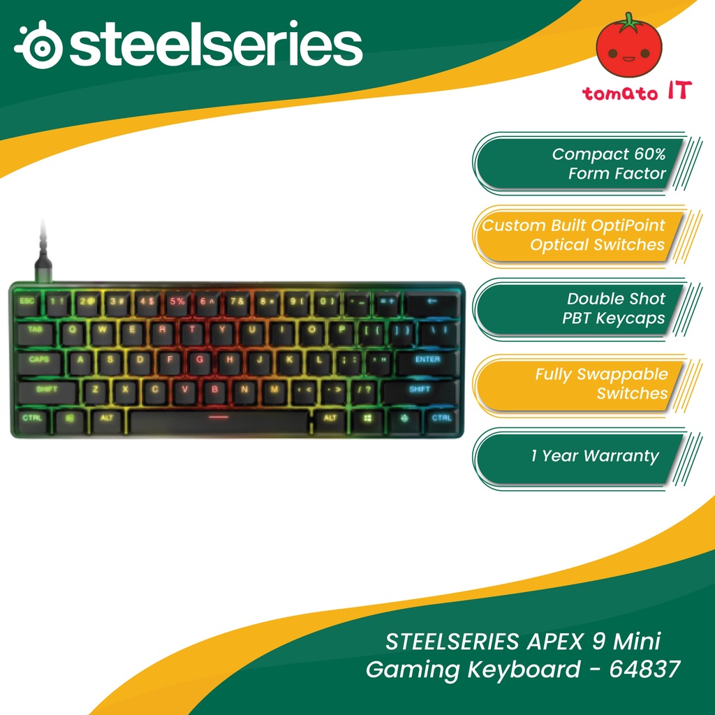 Steelseries APEX 9 MINI RGB Mechanical Gaming Keyboard - 64837