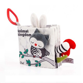  Infant early education tail cloth book washable black and white cloth book promotes infant sensory development