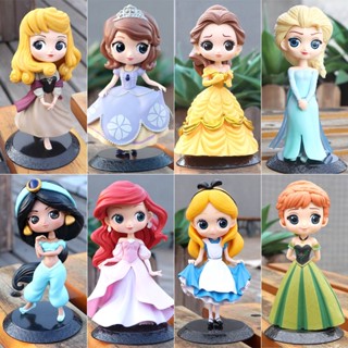 โมเดลตุ๊กตาเจ้าหญิงดิสนีย์ Anna Elsa สําหรับตกแต่งเค้กวันเกิดเด็ก