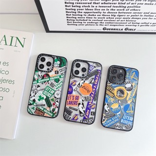 【NBA Lakers Boston Celtics Warriors】เคสโทรศัพท์มือถืออะคริลิค แม่เหล็ก ลายตัวอักษร สําหรับ iPhone 14 Pro MAX 11 12 13 Pro MAX 14 Plus