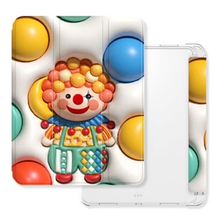 เคส TPU ลายการ์ตูนตัวตลก พร้อมช่องใส่ปากกา สําหรับ iPad Pro 11 Air 4 10.9 Gen9 10.2 gen5 gen6 9.7 gen7 gen8 Gen9 10.2 Air4 Air5 10.9 pro11 2018 2020