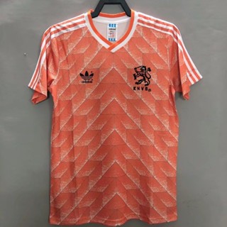 เสื้อกีฬาแขนสั้น ลายทีมชาติฟุตบอล Holland Home &amp; Away 1988 ไซส์ S-XXL ชุดเหย้า สําหรับผู้ชาย