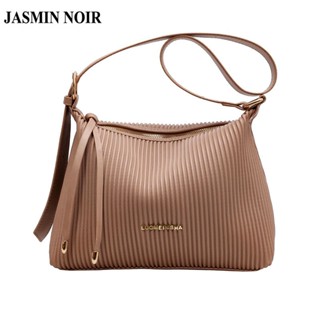 Jasmin NOIR กระเป๋าสะพายไหล่ หนัง PU ทรงสี่เหลี่ยม ประดับพู่ ขนาดเล็ก สําหรับสตรี