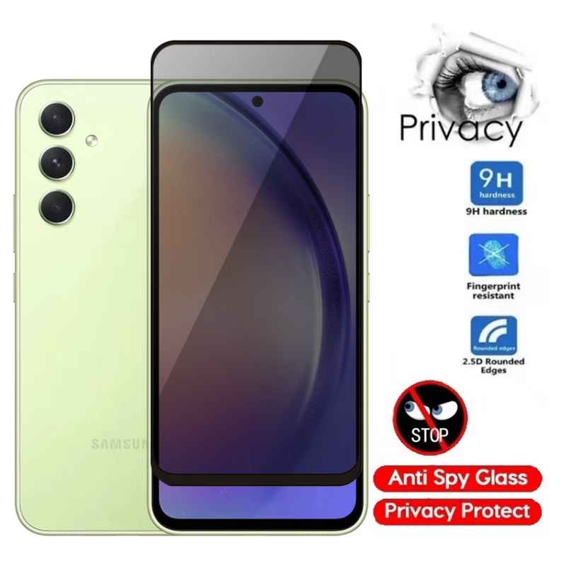 ฟิล์มกระจกนิรภัยกันรอยหน้าจอ 9H กันแอบมอง สําหรับ Samsung Galaxy M14 A14 LTE A 14 A24 A23 A34 A54 A7