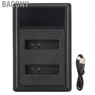 Bacony     Portable 4.2V Black Replacement Dual USB    Efficient with LCD Display for SH50 for TG4 for SH 1 for SP100