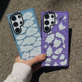 【Emoticon Cloud】casetify เคสโทรศัพท์มือถือแบบนิ่ม Tpu กันกระแทก ลายก้อนเมฆ กลิตเตอร์ แฟชั่น คุณภาพสูง สําหรับ Samsung s23ultra s23 s23+ s22ultra