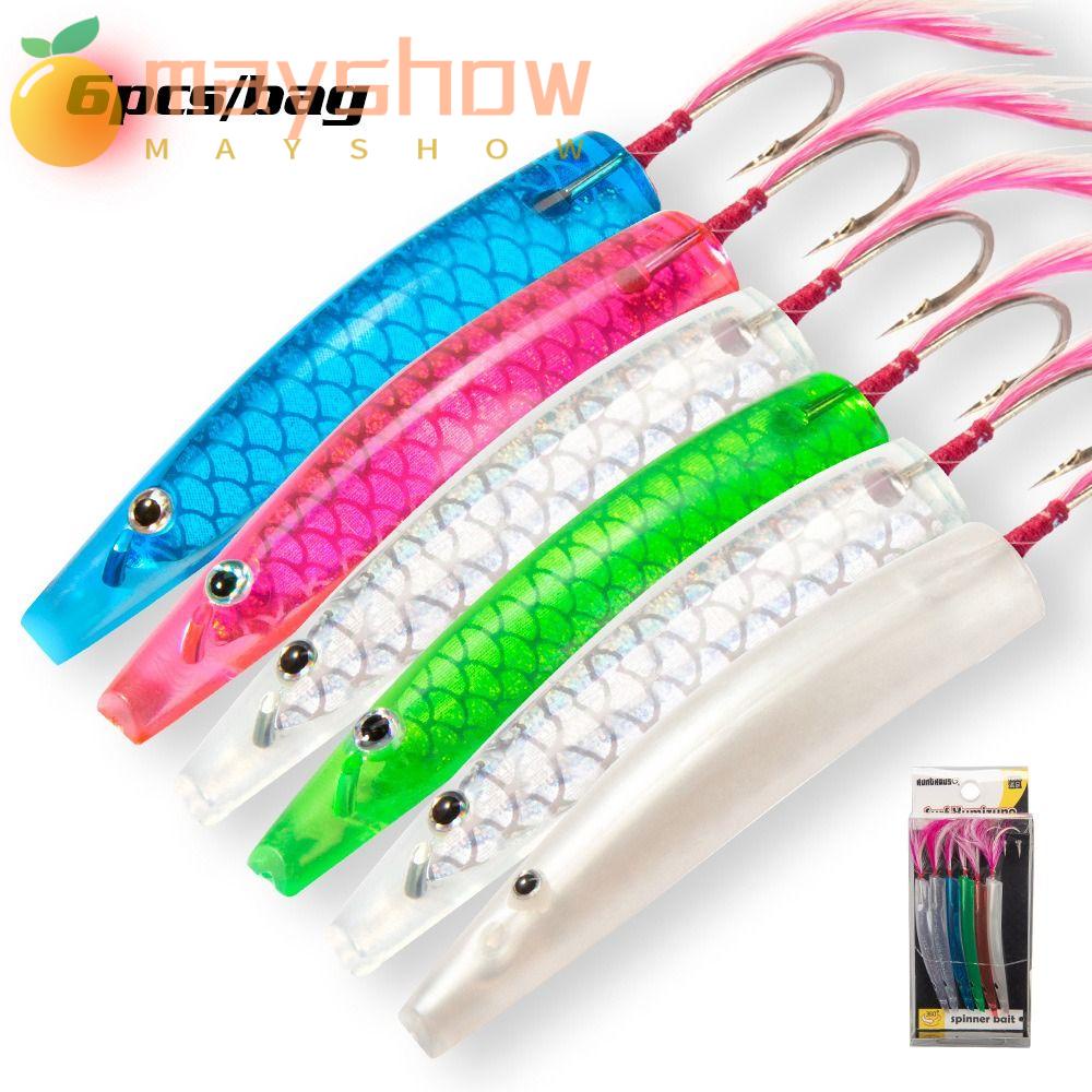 Mayshow 6 ชิ้น / กล่อง ญี่ปุ่น หลอก เหยื่อตกปลา พลาสติก เล่นเซิร์ฟ ปลาสีฟ้า ยูมิซูโน่ เหยื่อว่ายน้ํา ล่อปลา