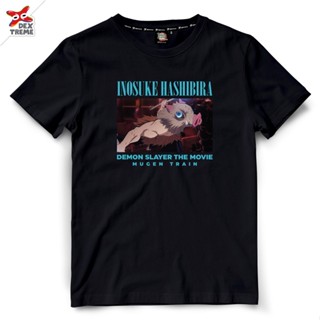 #ถูกสุด Dextreme เสื้อดาบพิฆาตอสูร T-shirt DYB-006 Demon Slayer ลาย Inosuke อิโนะสุเกะ มีสีดำและสีขาว