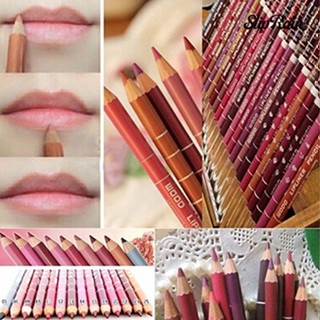 [COD]❤ดินสอเขียนขอบปาก 12 สี 15 ซม. 12 ชิ้น