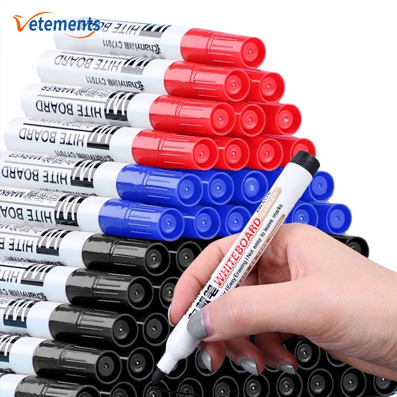 ปากกาไวท์บอร์ด เขียนลื่น 3 สี / ปากกามาร์กเกอร์ ลบได้ สําหรับเด็ก / อุปกรณ์เครื่องเขียนสํานักงาน ประชุม โรงเรียน