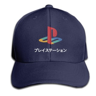 Playstation หมวกเบสบอลลําลอง กันแดด ลายโลโก้ Kanji แฟชั่นญี่ปุ่น สําหรับตกปลากลางแจ้ง