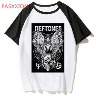 เสื้อยืด พิมพ์ลายการ์ตูนอนิเมะ Deftones สไตล์ญี่ปุ่น สตรีท สําหรับผู้หญิง