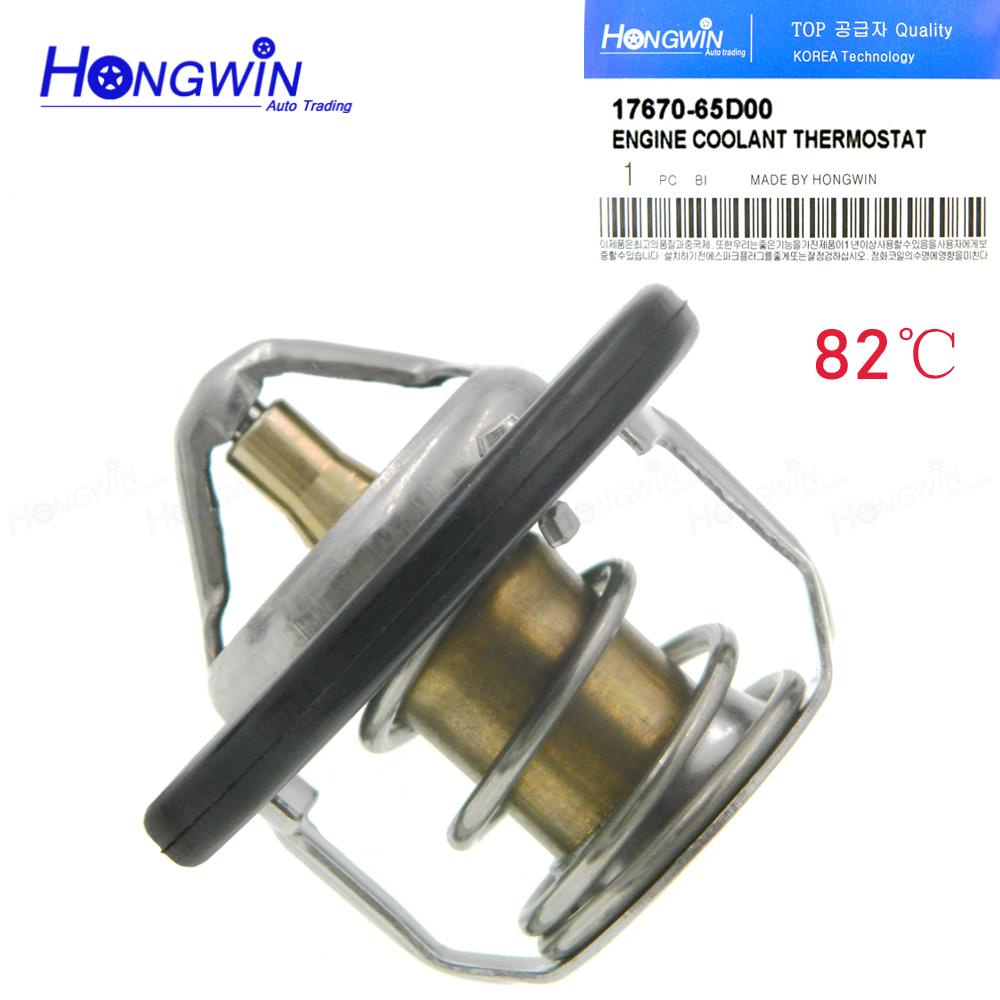 No.17670-65D00 Coolant Engine Thermostat สําหรับ Suzuki Jimny Grand Vitara SX4 WagonR 1767065D00 176