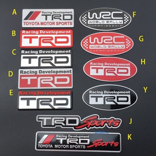 สติกเกอร์โลโก้ TRD อลูมิเนียม ตราสัญลักษณ์มอเตอร์สปอร์ต สําหรับติดตกแต่งรถยนต์ Toyota CROWN