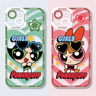 เคสโทรศัพท์มือถือแบบใส กันรอยกล้อง ลายการ์ตูน The Powerpuff Girls ดวงตานางฟ้าน่ารัก สําหรับ Samaung Galaxy A04S A13 A12 5G A03S A03 A02 A10 A11 A20S A21 A22 4