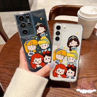 เคสซิลิโคนนิ่ม ลายเจ้าหญิงน่ารัก กันกระแทก สําหรับ Samsung Galaxy S23 Ultra S22 S21 Plus S20 FE A20 A32 A03 Core