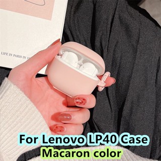 【พร้อมส่ง】เคสหูฟัง แบบนิ่ม สีพื้น สําหรับ Lenovo LP40 Lenovo LP40