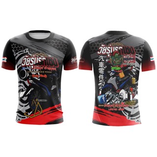 【พร้อมส่ง】Buju Jersey Racing เสื้อยืด แขนสั้น คอกลม สําหรับขี่รถจักรยานยนต์