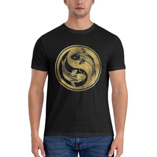 เสื้อยืด ลาย Yin Yang Golden Koi Faddish หลากสี ขายส่ง