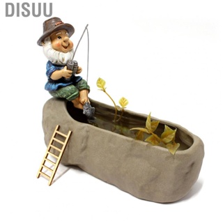 Disuu Fisherman Fishing Figurine  Eco Friendly Widely Used Fishing Man Figurine  for Garden