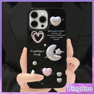 สำหรับ iPhone 11 iPhone Case Candy Case สีดำเคลือบเงา TPU เคสอ่อนกันกระแทกป้องกันกล้องน่ารัก Heart Star Moon เข้ากันได้กับ iPhone 14 13 Pro max 12 Pro Max 11 xr xs max 7 8