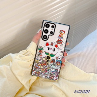 เคสโทรศัพท์มือถือแบบนิ่ม TPU ใส กันกระแทก ลายแมวนําโชค แฟชั่น สําหรับ Samsung Galaxy S23 Plus S22 Ultra S21 Plus S21 Ultra S20 Ultra S20+