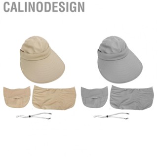 Calinodesign Sunscreen Cover Set Outdoor Sun Hat Large Edge for Fishing and Hiking