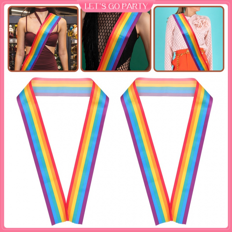 [พร้อมส่ง] สายสะพายเปล่า พาร์ทริดจ์ Lgbt สีรุ้ง สําหรับเจ้าสาว พาเหรด 2 ชิ้น