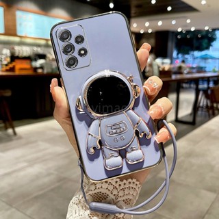 เคส Realme 10 Plus + C30 C30s C33 C35 GT NEO 3 GT แฟชั่น นักบินอวกาศ พร้อมตัวยึด เคสโทรศัพท์ กันกระแทก + สายคล้อง