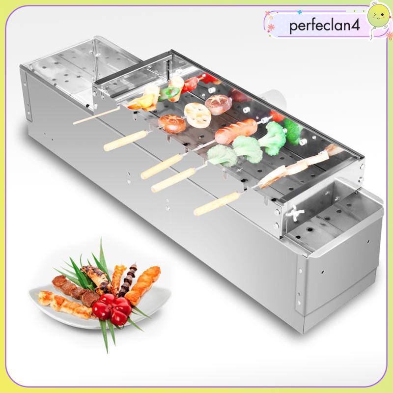 [Perfeclan4] ชั้นวางย่างบาร์บีคิว แบบหมุนอัตโนมัติ ปรับความกว้างได้ สําหรับบาร์บีคิว