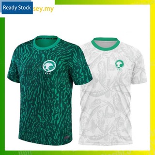 Short -sleeved sports shirt Saudi national team pattern, home team 2022 home sets