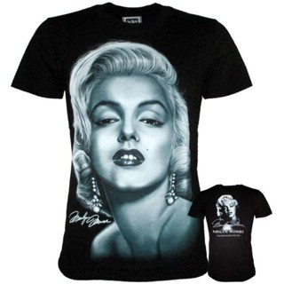 เสื้อยืดแขนสั้น พิมพ์ลายวงร็อค Marilyn Monroe Theroxx