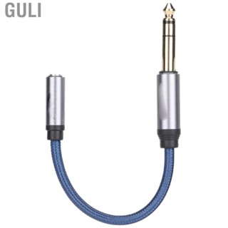 Guli 6.35mm Male To 3.5mm Female Adapter Plug Speaker  Microphone Cable