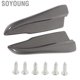 Soyoung Rear Lower Spoiler  Wearproof Rear Bumper Lip Antiscratch Carbon Fiber Style  for Car Exterior