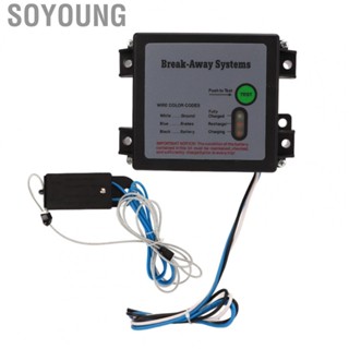 Soyoung 12V Trailer Breaks Breakaway Kit Electric Breakaway System Controller Kit with  Indicator for 12V Vehicle