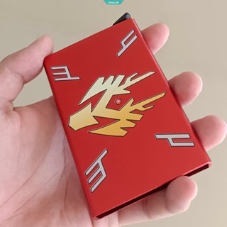 กระเป๋าใส่บัตรโลหะ ป้องกันขโมย ลายการ์ตูนอนิเมะ Ryuga สร้างสรรค์ แฟชั่นสําหรับเด็กผู้ชาย และผู้หญิง