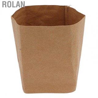 Rolan Kraft Paper  Storage Bags Washed Kraft Paper Bag Practical for Vegetables for Household Sundries