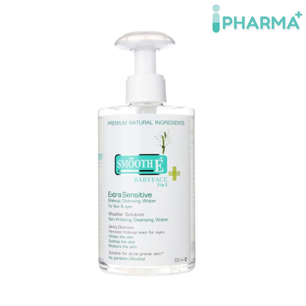Smooth E Extra Sensitive Makeup Cleansing Water สมูทอี เอ็กซ์ตร้า เซนซิทีฟ เมคอัพ คลีนซิ่ง วอเตอร์ 300 ml. [iPha]
