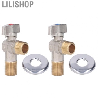 Lilishop Hot and Cold Water Triangle Valve  Environment Friendly G1/2 Thread Brass Triangle Valve  for Kitchen