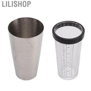 Lilishop Cocktail Shaker  Weighted Boston Shaker Set Stainless Steel  for Bartender for Household