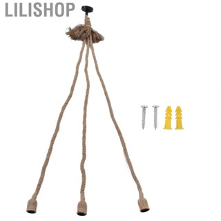 Lilishop Rope Vintage Pendant Light Cord  Light Cord 1.5m W/3 Bulb Base QT