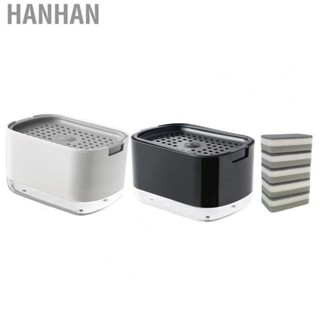 Hanhan Soap Dispenser Box  Reduce Waste Clean and Convenient Press Soap Box PP and PET  for Kitchen