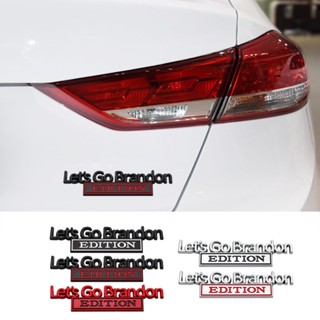 สติกเกอร์ตราสัญลักษณ์โลโก้ Lets Go Brandon Edition สําหรับติดกระจังหน้ารถยนต์ Jeep Compass Ford Fusion Honda Civic