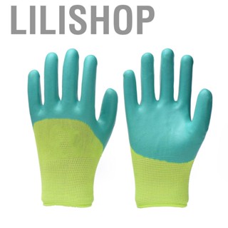 Lilishop 3 Pcs Safety Work  Nylon Knit Breathable Foam Latex Coated for Construction Agriculture Heavy Work